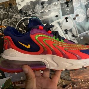 Nike Air Max 270 Sneakers in Red, Green, and Purple